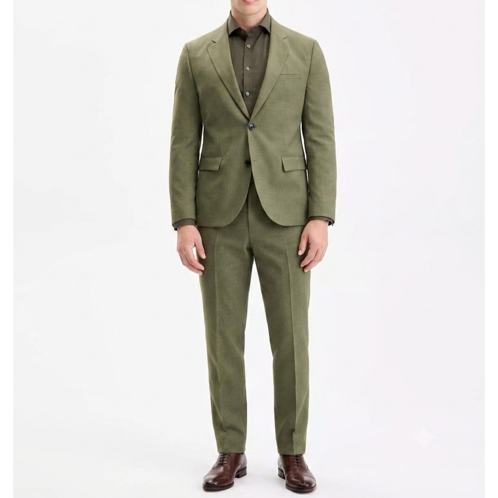 HUGO by Hugo Boss Mens Modern fit 2-pc Suit Jacket 36S 32W 30L Olive Green